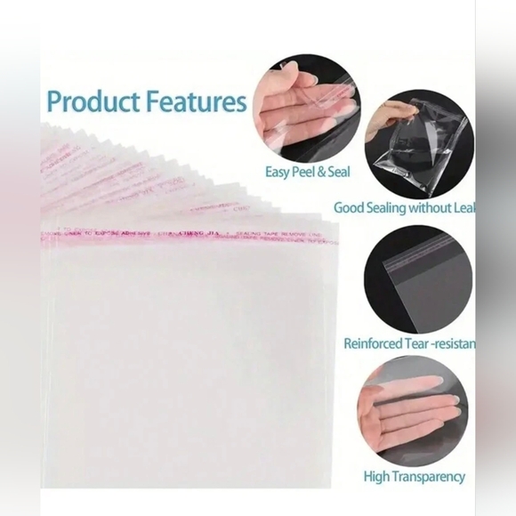 Clear Poly Bags for Shipping- 50 Count (11.8x7.8in) - Picture 2 of 2